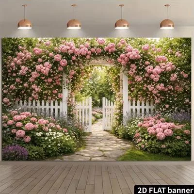 2D плоская поверхность 1 кусок фоновой ткани на тему «Секретный сад» — фото 7