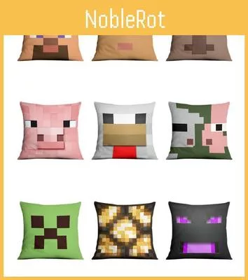 Наволочка для подушки Minecraft Чехол на диванную подушку Яркий красочный Садовый — для участок — фото 3