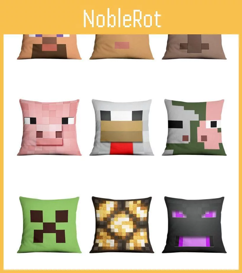 Наволочка для подушки Minecraft Чехол на диванную подушку Яркий красочный Садовый — для участок — фото 4