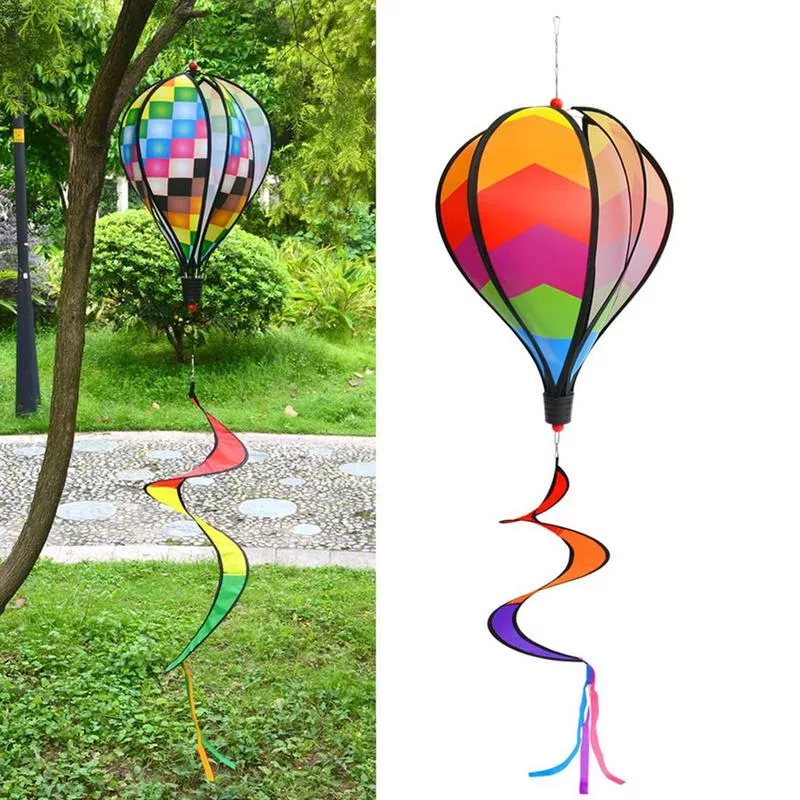 Воздушный шар с горячим воздухом Wind Spinner Rainbow Hanging Wind Twister Уличная — для участок — фото 4