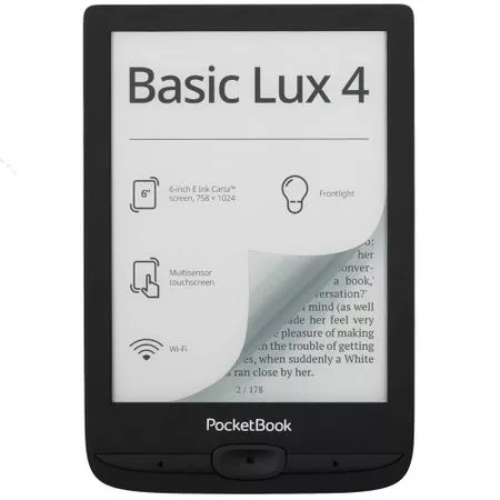Электронная книга PocketBook 618 Basic Lux 4 Ink Black (PB618-P-WW) — для декор