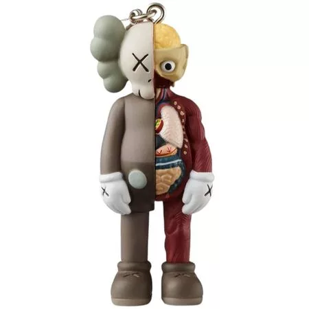 Брелок KAWS Tokyo First Companion Flayed коричневый — для декор