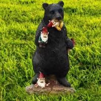 Сад Смешная Фигурка Статуя Украшение Непослушный Гоблин Смола Медведь Гном Рождество — для декор — фото 2
