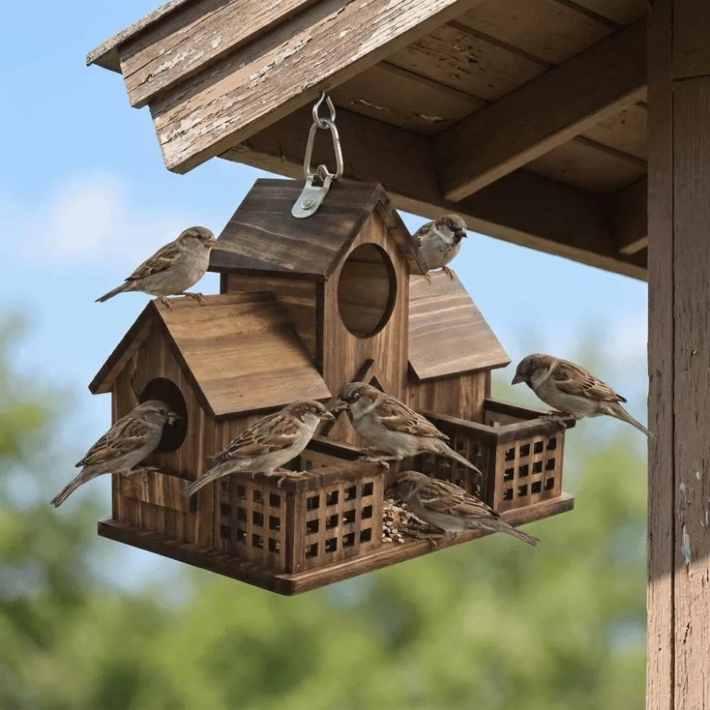 Водонепроницаемый деревянный скворечник в деревенском стиле — для хранение — фото 4