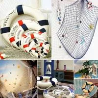 Рыболовная сеть Морские настенные украшения Студия Реквизитная комната Домашний — для участок — фото 2