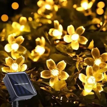 6.5M30LED Солнечная гирлянда Сакура Светодиодная Уличная Водонепроницаемая Праздничная — для декор