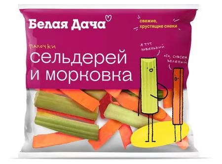Свежие снэки Белая Дача Морковные палочки+сельдерей — для участок