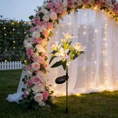 Свадебное украшение Солнечный свет-орхидея Светодиодные цветы Сад Домашний декоративный — для участок