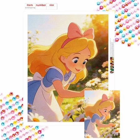 Набор алмазной мозаики Disney Алиса в Стране чудес сад с ромашками — для участок
