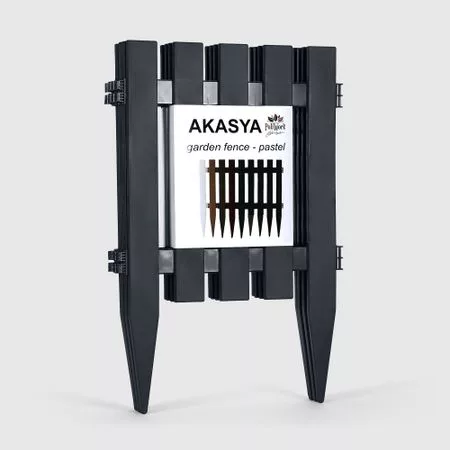 Заборчик садовый Polimod akasya антрацит 4шт — для участок