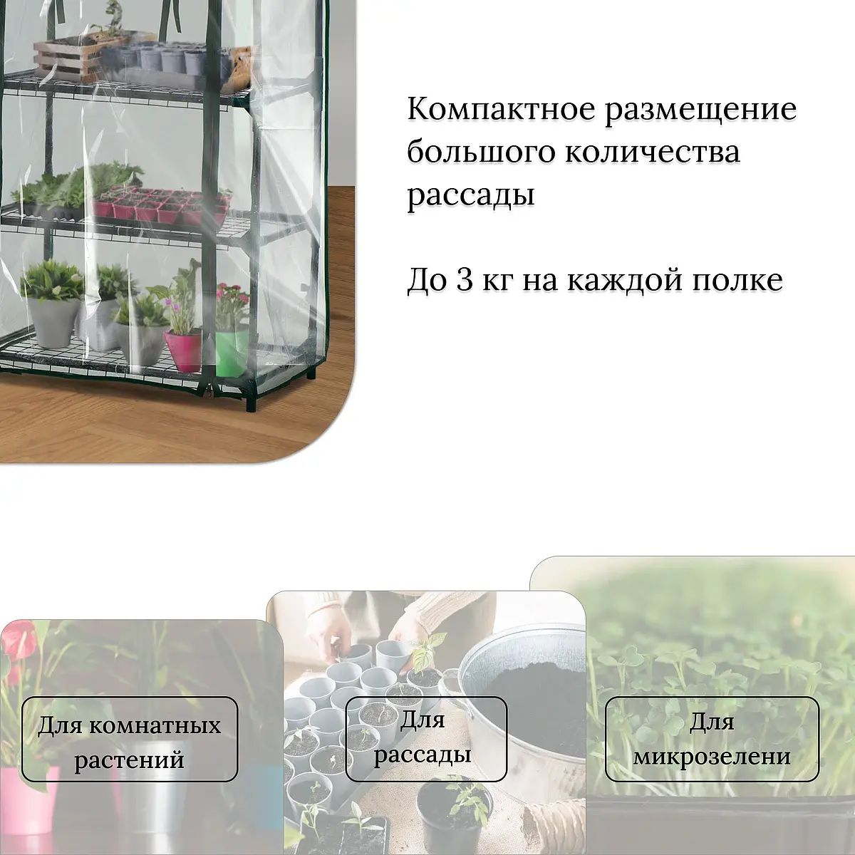 Парник-стеллаж для рассады — для теплица — фото 7