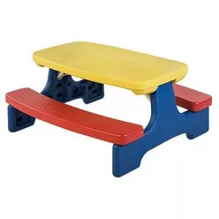 Стол садовый с лавочками UNIX Kids Garden жёлтый (PTGARDTB100) — для хранение