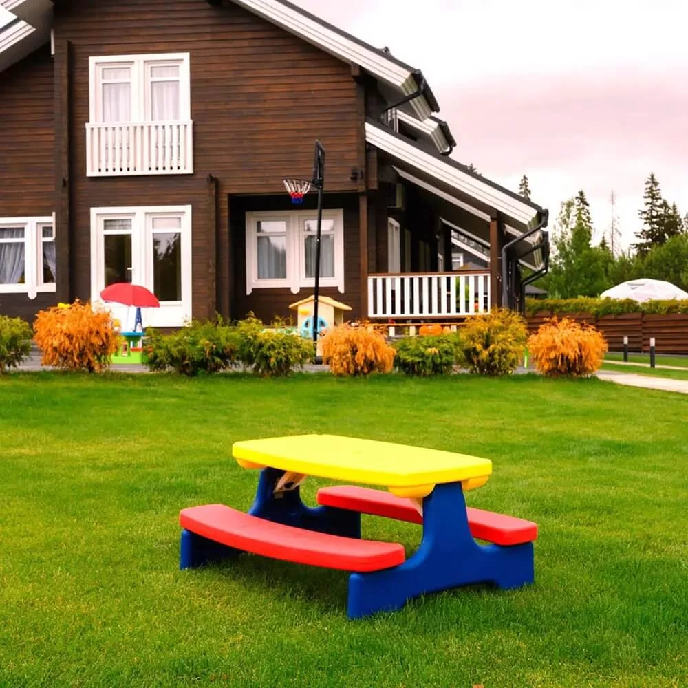 Стол садовый с лавочками UNIX Kids Garden жёлтый (PTGARDTB100) — для хранение — фото 6