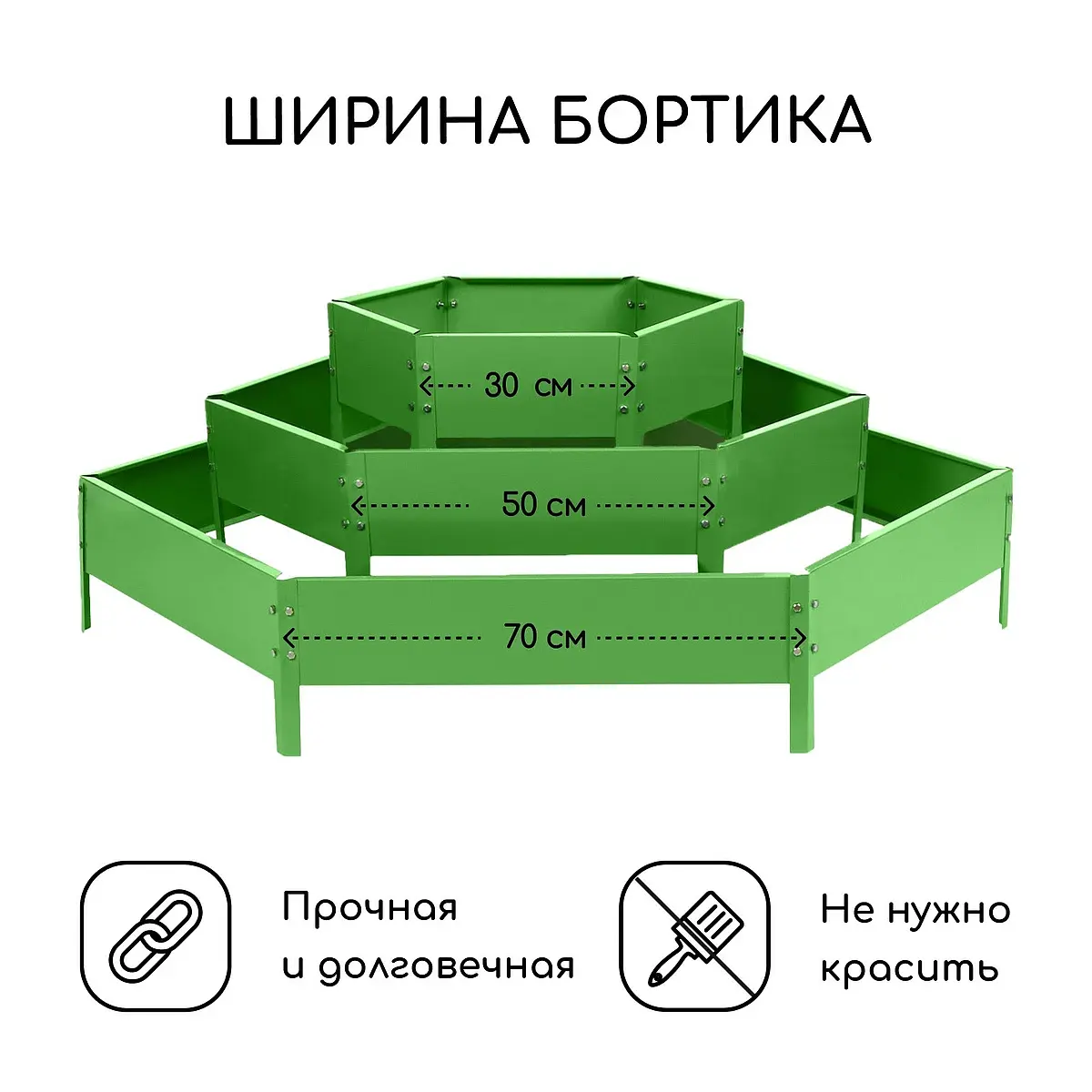 высота бортика 45 см — для теплица — фото 2