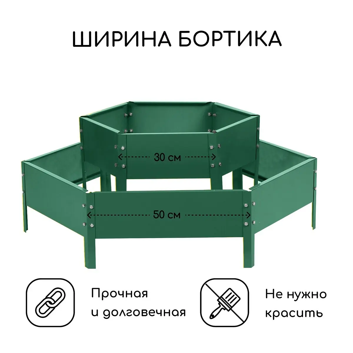 высота бортика 30 см — для теплица — фото 2