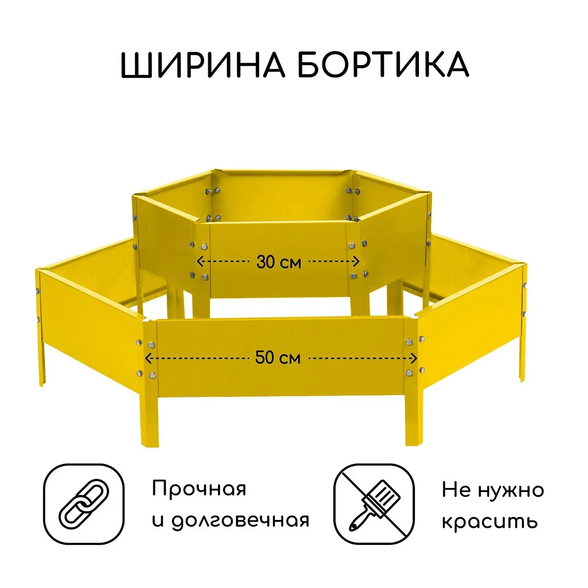 высота бортика 30 см — для теплица — фото 2