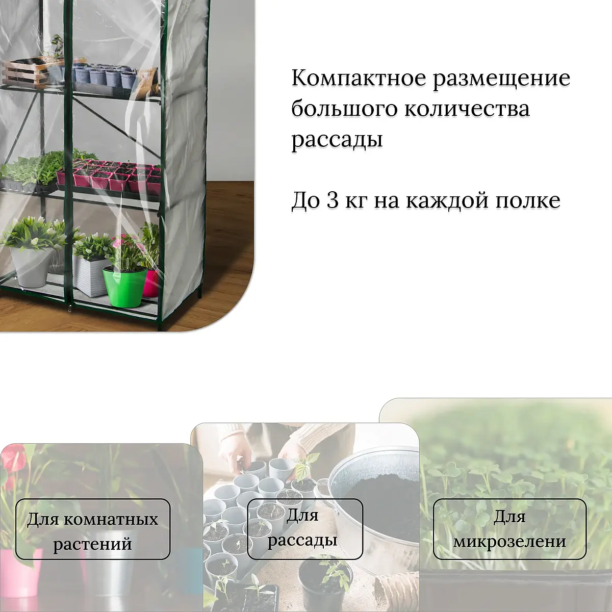 Парник-стеллаж для рассады — для теплица — фото 5