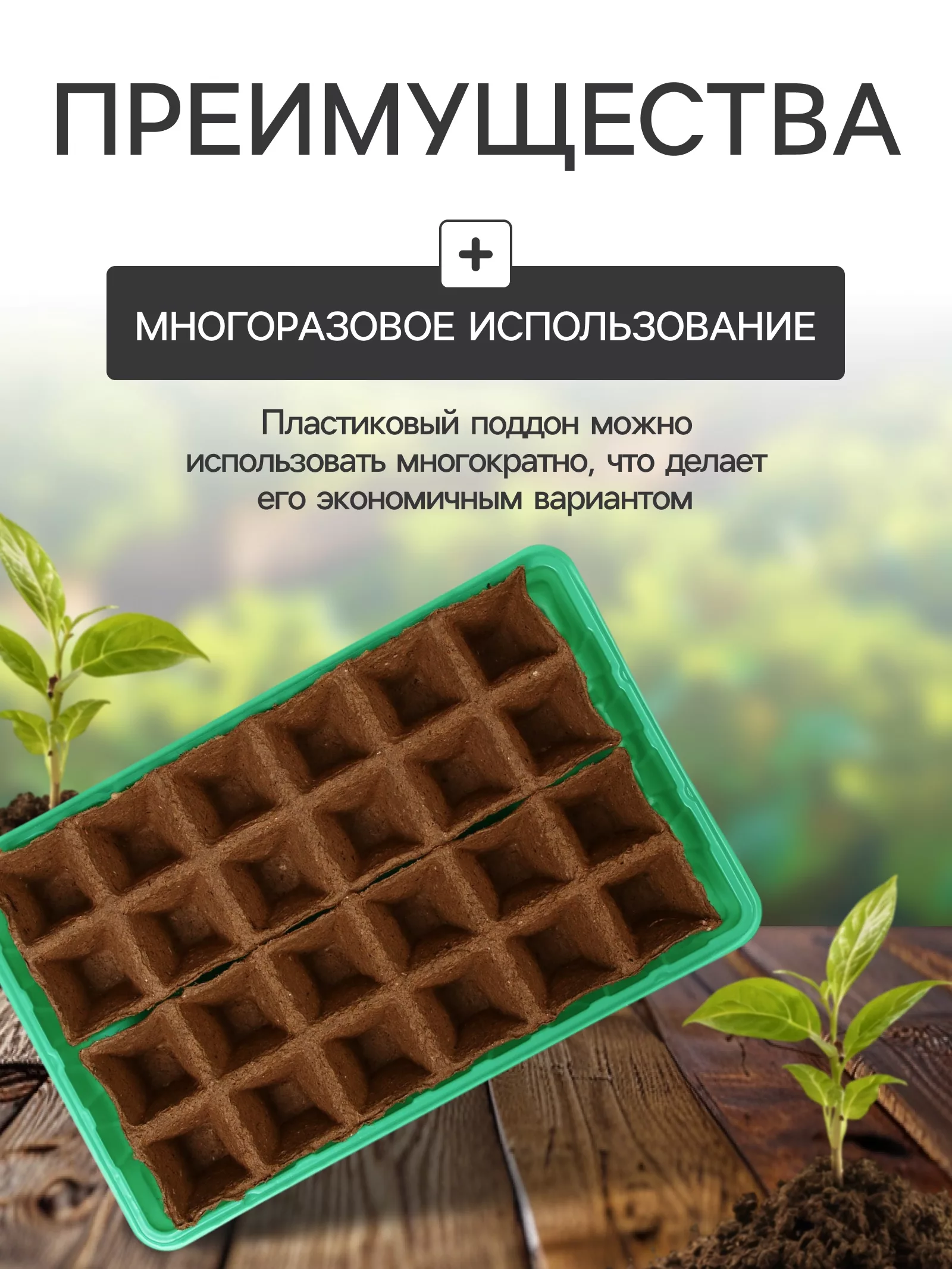 Набор для рассады: торфяная кассета — для огород — фото 6